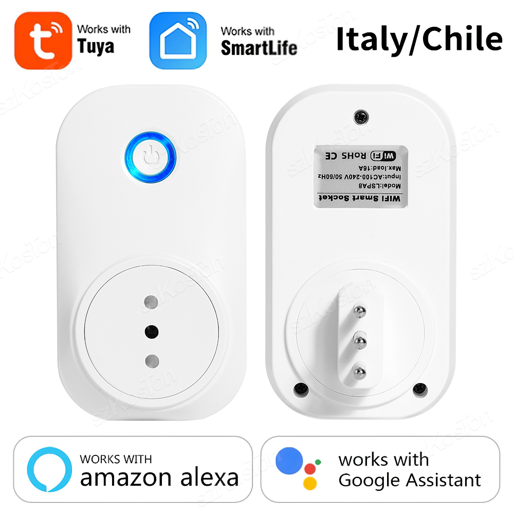 Outdoor Power Outlet Wifi - 16A Chile Włochy Wifi Smart Socket