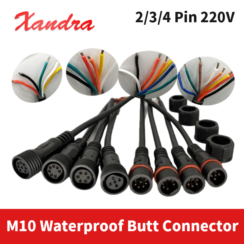 Extension Cord Outdoor - Złącze wodoszczelne M10 2-pinowe 3/4-pinowe, przedłużacz