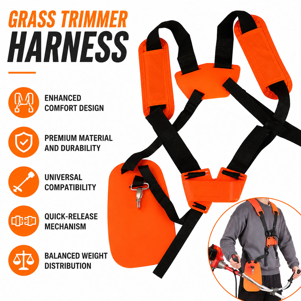 Brush Cutter Strap - Podwójne szelki do kosiarki, wygodne, oszczędzające