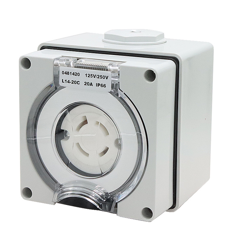 Outdoor Power Inlet Box - Gniazdo zasilania generatora 125/250V 20A, wodoszczelne,