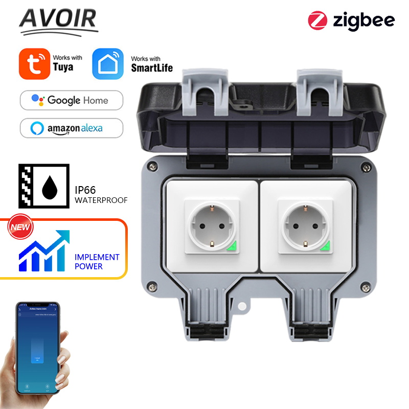 Outdoor Power Wash - Avoir Tuya Zigbee gniazdka elektryczne IP66
