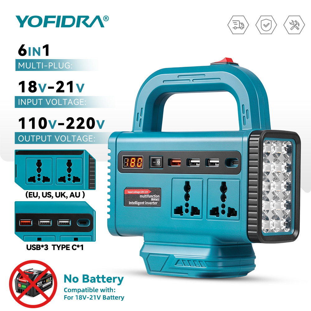 Ac Outdoor Power - Przetwornica napięcia YOFIDRA 220V, przenośny zasilacz