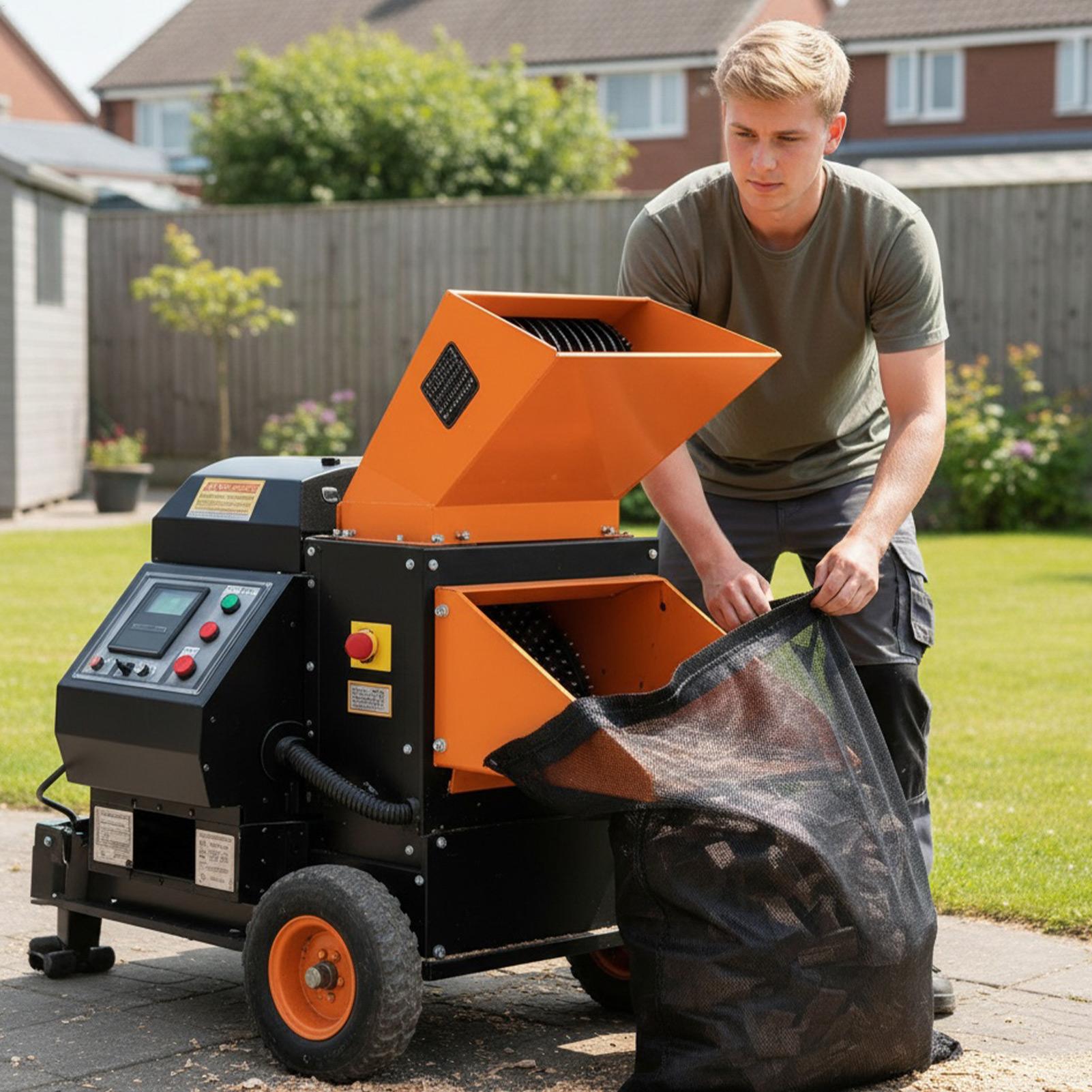 Garden Shredder Chipper - Torba na kruszarkę do drewna, siatka,