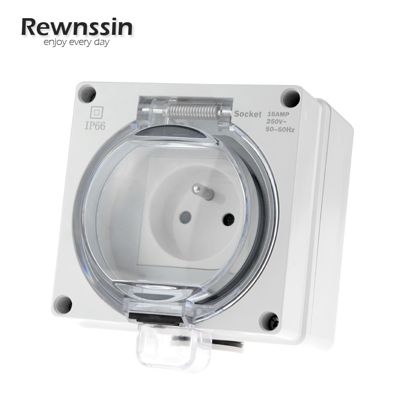 Outdoor Power Inlet Box - Wodoodporne gniazdo IP66 Wtyczka francuska Zewnętrzne