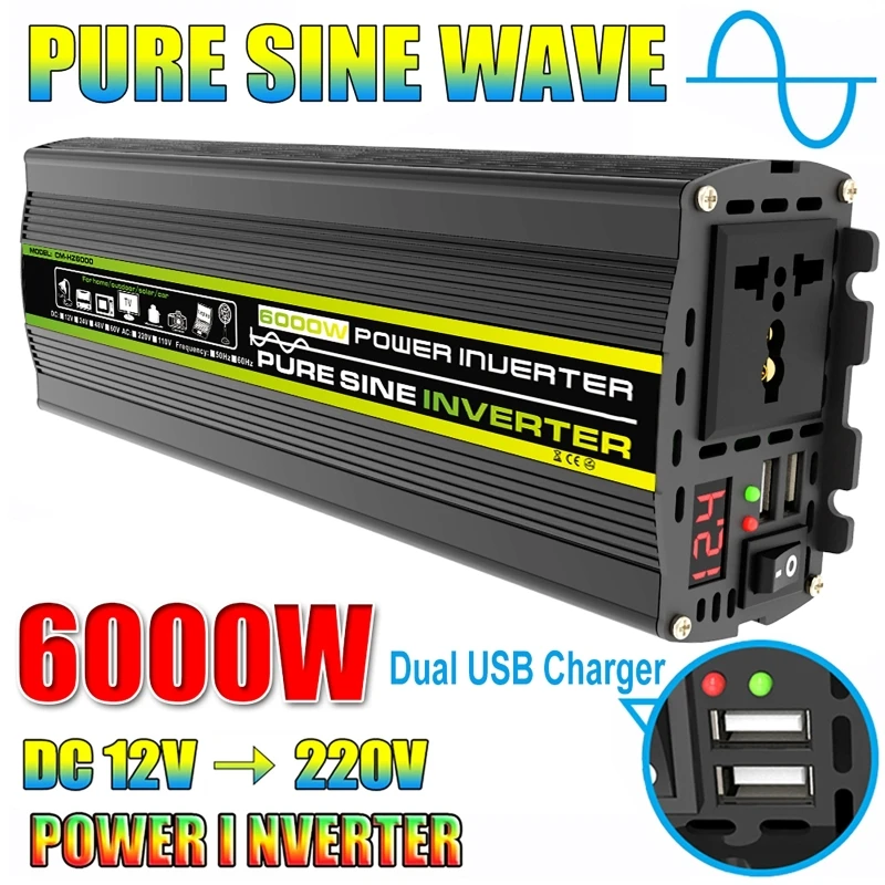 Ac Outdoor Power - 6000W DC12/24V do AC 220V czysta