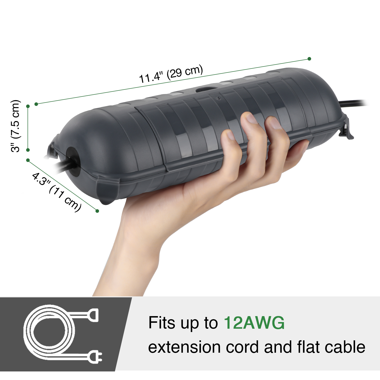 Duże, wodoodporne osłony kablo – Extension Cord Outdoor recenzja i cena
