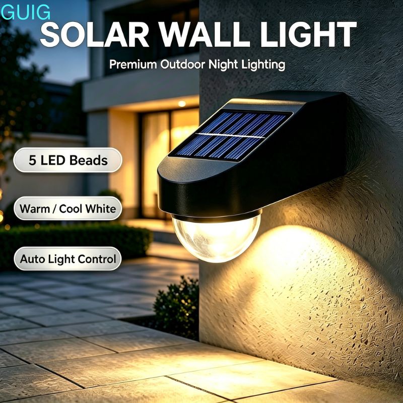 5 LED Solarna Lampa Ścienna Ze – Outdoor Power Brush recenzja i cena