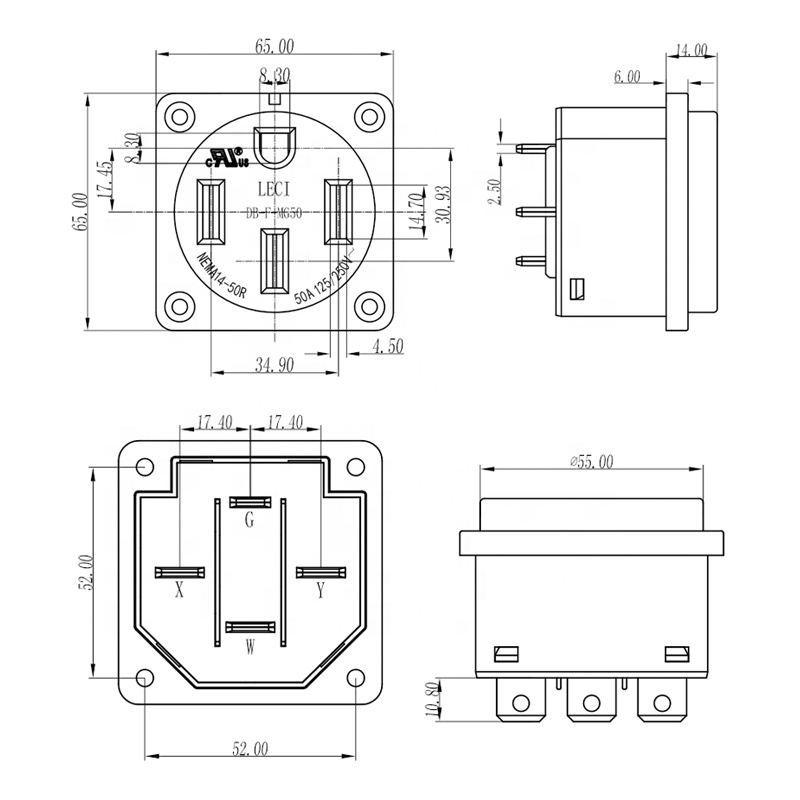 Gniazdo NEMA 14-50R 50 Amp Wty – Outdoor Power Inlet Box recenzja i cena