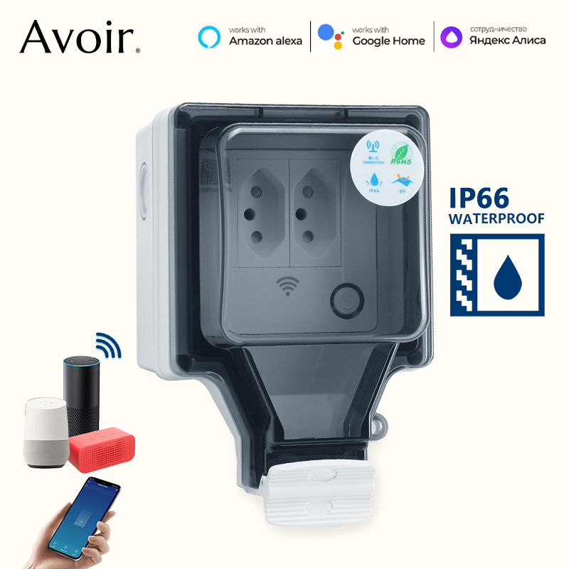 Avoir Tuya Wifi inteligentne g – Outdoor Power Outlet Wifi recenzja i cena
