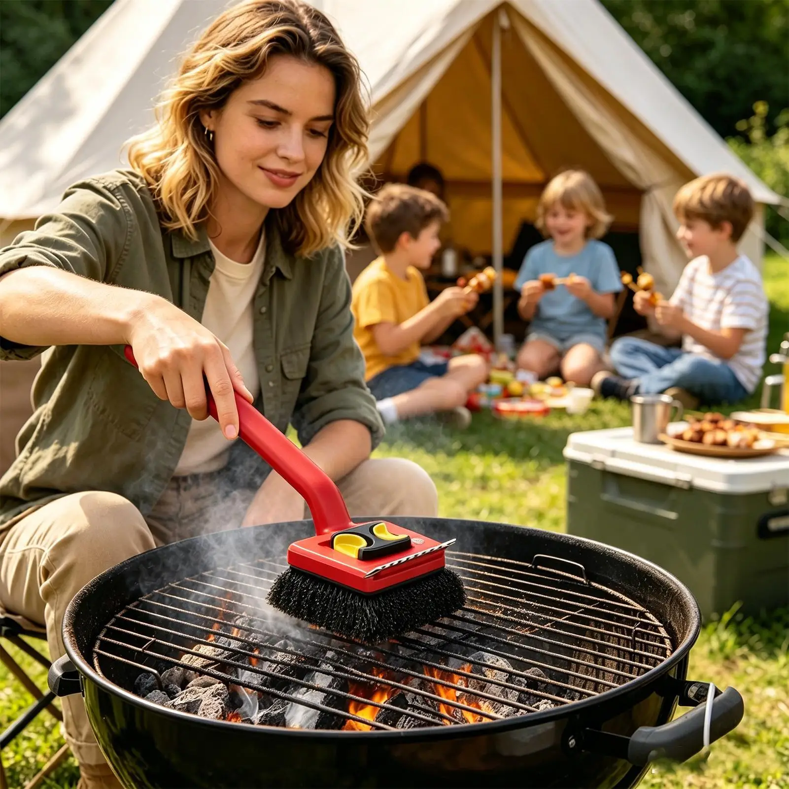 Szczotka do grillowania z dług – Outdoor Power Brush recenzja i cena