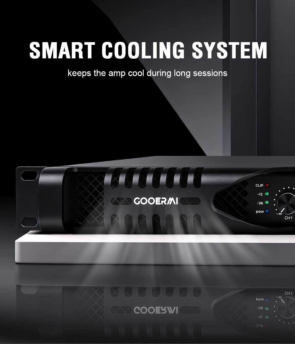 Gooermi DE2300 1U 4-kanałowy w – Outdoor Power Amplifier recenzja i cena